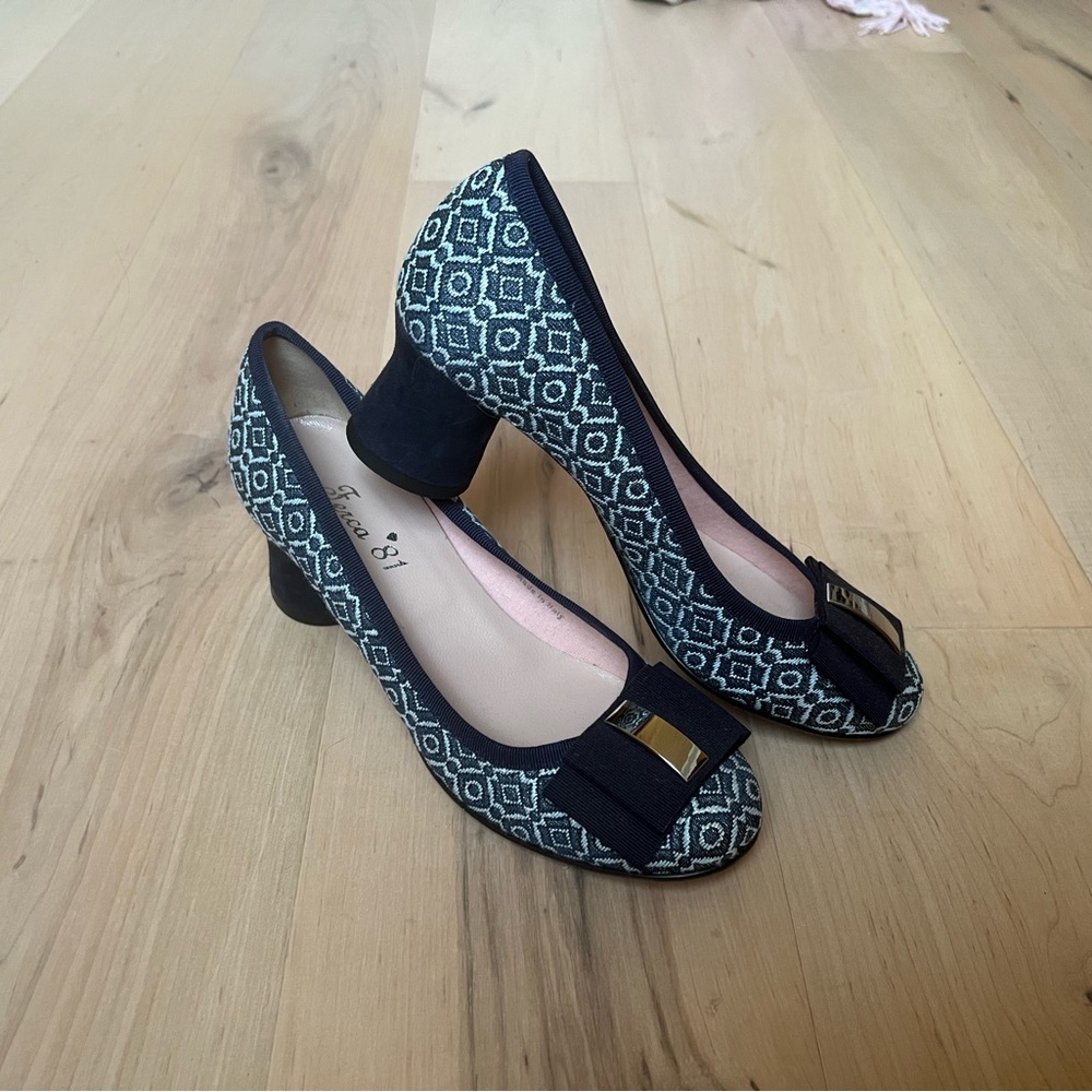 FERCA 81 Italian RARE Round Block Heel Pumps - Picture 6 of 7